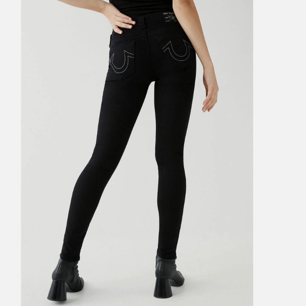 TRUE RELIGION JENNIE MID RISE CURVY SKINNY JEAN - SZ 27 BNWT - Picture 5 of 6